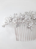 Pearl + Crystal Floral Hair Comb