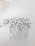 Pearl + Crystal Floral Hair Comb