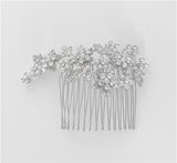 Pearl + Crystal Floral Hair Comb