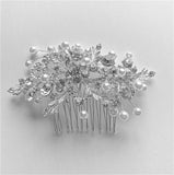 Crystal Rhinestone + Pearl Hair Comb