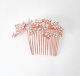 Rose Gold Crystal Hair Comb