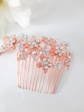 Rose Gold Crystal Hair Comb