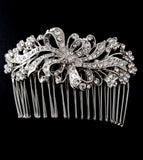 Crystal Hair Comb in a Glitzy Bow Design