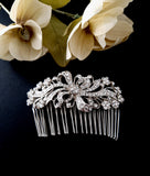 Crystal Hair Comb in a Glitzy Bow Design