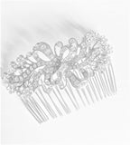 Crystal Hair Comb in a Glitzy Bow Design