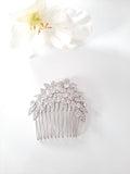 Arched Floral Crystal Hair Comb