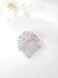 Arched Floral Crystal Hair Comb