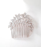 Arched Floral Crystal Hair Comb