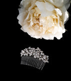 Floral Leaf Crystal Hair Comb