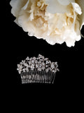 Floral Leaf Crystal Hair Comb