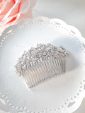 Floral Leaf Crystal Hair Comb