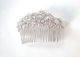 Floral Leaf Crystal Hair Comb