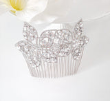 Blooming Floral Crystal Hair Comb