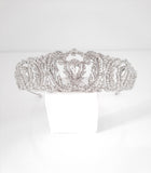 Regal Bridal Hair Crown With Swarovski Elements