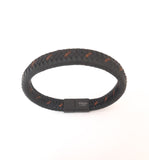 Mens Black Braided Bracelet | Leather