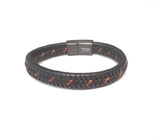 Mens Black Braided Bracelet | Leather