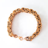 8 MM Stainless Steel Byzantine Bracelet | Gold