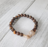 Unisex Tiger Eye Bracelet