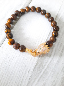 Unisex Tiger Eye Bracelet