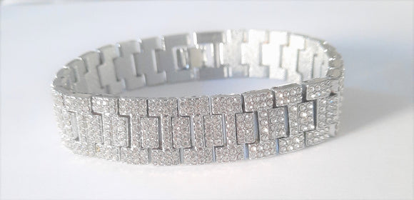 12 MM Iced-Out Link Bracelet