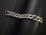 10 MM Cuban Link Bracelet with Stones