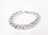 10 MM Cuban Link Bracelet with Stones