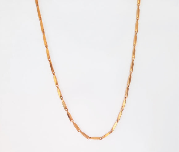 3 MM Barley Corn Link Chain | Gold Plated