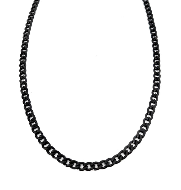 5 MM Black Cuban Link Chain