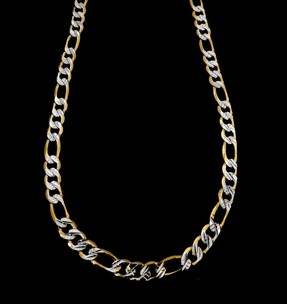 8 MM Two-Tone Figaro Link Chain | Reversible