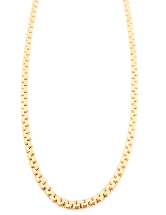 7 MM Flax Box Link Chain | Gold Plated