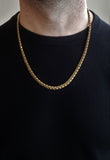 5 MM Round Box Chain | Gold Plated