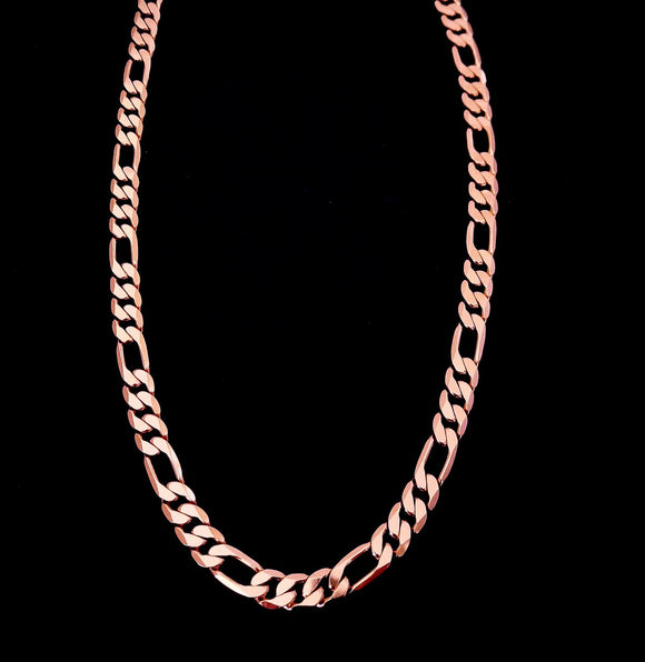 8 MM Figaro Link Chain | Rose Gold
