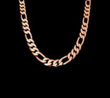 8 MM Figaro Link Chain | Rose Gold