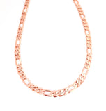 8 MM Figaro Link Chain | Rose Gold