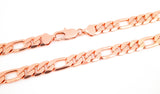 8 MM Figaro Link Chain | Rose Gold