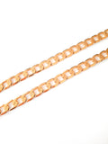 10 MM Flat Curb Link Chain | Gold Plated