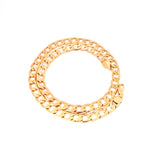 10 MM Flat Curb Link Chain | Gold Plated