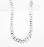 13 MM Iced-Out Cuban Link Chain | Silver Tone