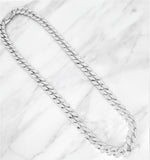 13 MM Iced-Out Cuban Link Chain | Silver Tone