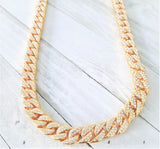 13 MM Iced-Out Cuban Link Chain | Gold Tone