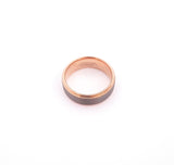 8MM Tungsten Carbide Brushed Ring | Rose Gold + Grey