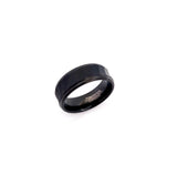 Tungsten Black Bound Ring | Faceted Pattern