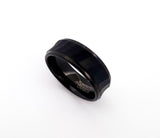 Tungsten Black Bound Ring | Faceted Pattern