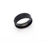 Tungsten Black Bound Ring | Faceted Pattern