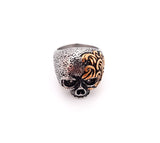 Two-Tone Skull Ring | Stainless Steel