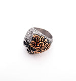 Two-Tone Skull Ring | Stainless Steel