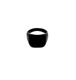 Mens Matte Black Square Ring