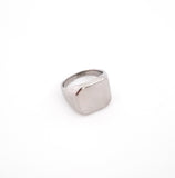 Mens Square Ring with Gloss Finish | Stainless Steel