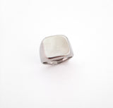 Mens Square Ring with Gloss Finish | Stainless Steel