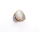 Mens Moonstone Ring | Stainless Steel